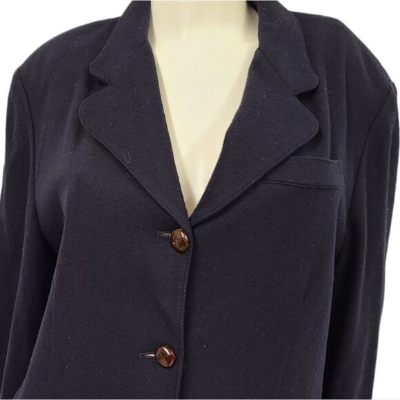 Vintage Lizsport Blue Blazer Womens size large - Picture 2 of 7